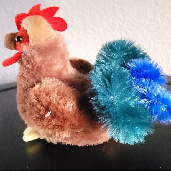 Aurora Cocky Rooster Plush Stuffed Animal Blue & Green Tail 2019. - Picture 4 of 10